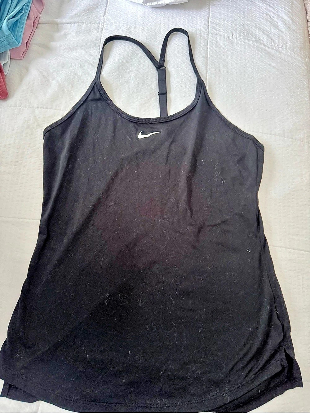 Nike One Fitted Dri-FIT Cropped Tank Top Black XS